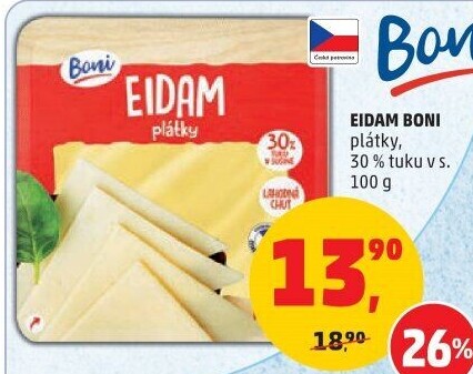 Sýr Eidam 30% Boni