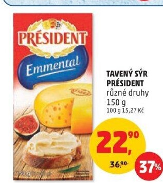 Tavené sýry Président