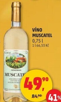 Víno Muscatel Hungarian F. Boranal