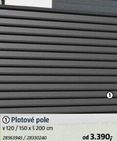 Plotový díl kovový