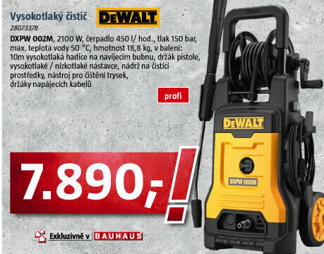 Vysokotlaký čistič Dewalt