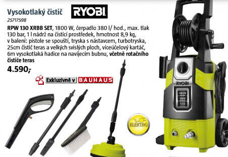Vysokotlaký čistič RPW130XRBB Ryobi
