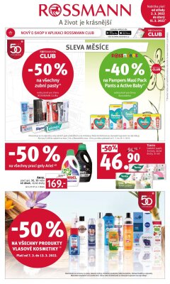 akční leták ROSSMANN drogerie 2.3.2022-15.3.2022