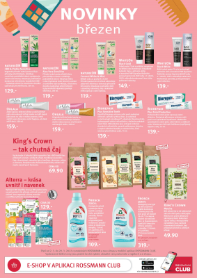 akční leták ROSSMANN drogerie 2.3.2022-29.3.2022