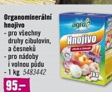 Organominerální hnojivo pro cibuli a česnek Agro