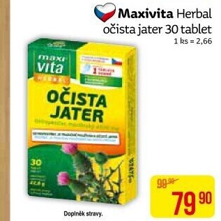 Doplněk stravy očista jater Herbal MaxiVita
