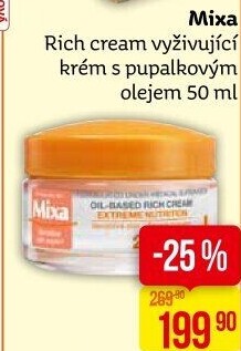 Krém pleťový bohatý výživný s pupalkovým olejem Rich Mixa