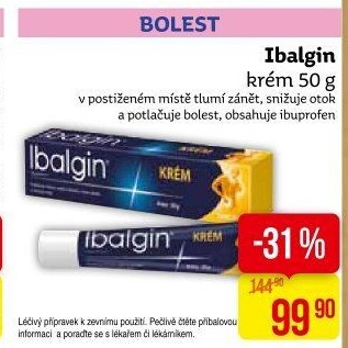 Krém proti bolesti Ibalgin