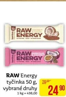Tyčinka Bombus Raw bez lepku Energy