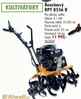 Benzínový kultivátor Riwall RPT 8556 R