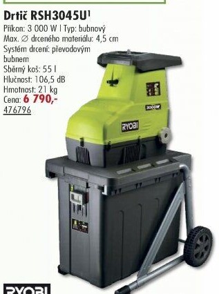 Drtič elektrický Ryobi RSH3045U