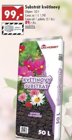 Květinový substrát Uni Hobby