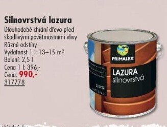 Lazura silnovrstvá Primalex
