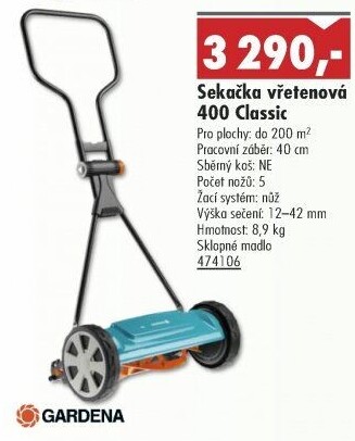 Sekačka vřetenová Gardena 400 Classic