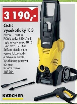Vysokotlaký čistič K3 Kärcher