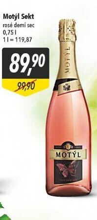 Sekt Demi Sec Rosé Motýl Víno Mikulov
