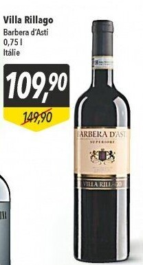 Víno Barbera d´Asti superiore Villa Rillago