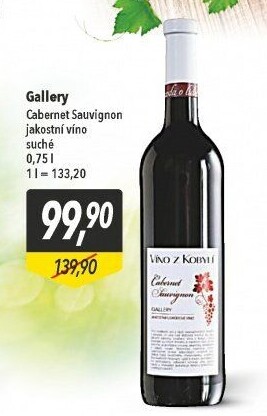 Víno Cabernet Sauvignon Gallery Víno z Kobylí
