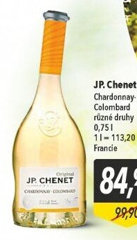 Víno Colombard Chardonnay J.P. Chenet
