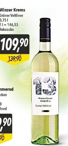 Víno Grüner Veltliner Winzer Krems