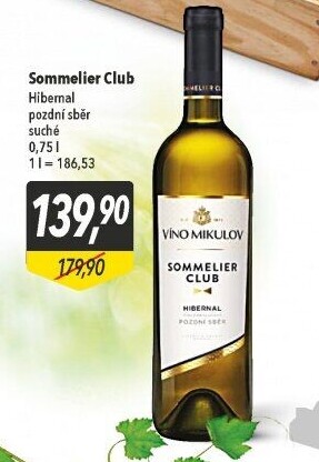 Víno Hibernal Sommelier Club Víno Mikulov - pozdní sběr