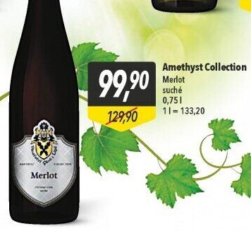 Víno Merlot Amethyst Collection Vinařství Pánů z Lipé