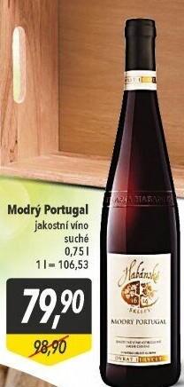 Víno Modrý Portugal Habánské sklepy