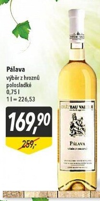 Víno Pálava Chateau Valtice - výběr z hroznů