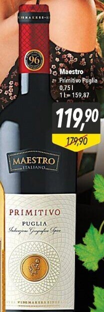 Víno Primitivo Puglia Maestro