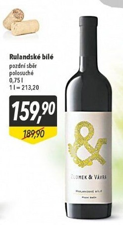 Víno Rulandské bílé Zlomek&amp