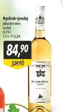 Víno Ryzlink rýnský Chateau Valtice