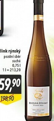 Víno Ryzlink rýnský Habánské sklepy - pozdní sběr
