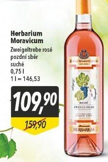 Víno Zweigeltrebe Rosé Herbarium Moravicum Zámecké vinařství Bzenec - pozdní sběr