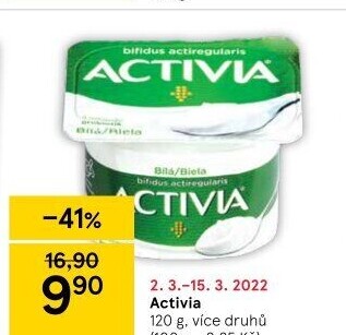 Bílý jogurt Activia Danone