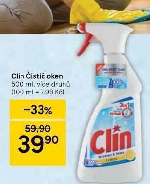 Čistič oken s alkoholem Clin