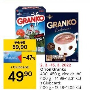 Instantní kakao Granko
