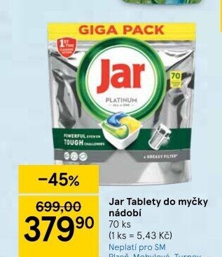 Kapsle do myčky Jar