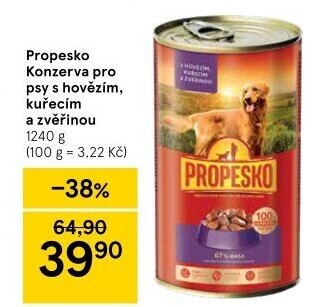 Konzerva pro psy Propesko