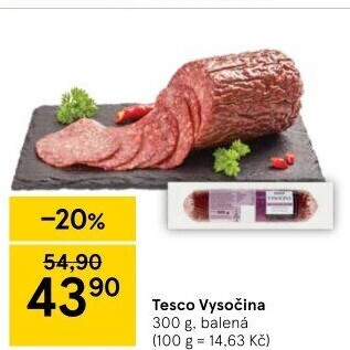 Salám Vysočina Tesco