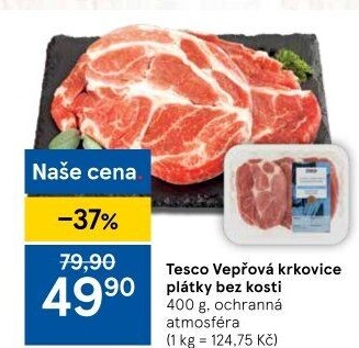 Vepřová krkovice bez kosti Tesco