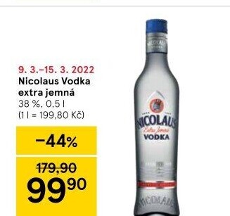 Vodka extra jemná St. Nicolaus