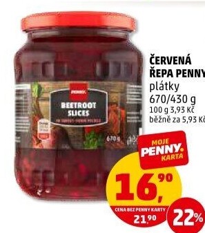 Červená řepa Penny