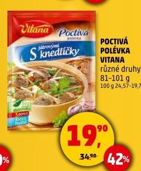 Instantní polévky Poctivá polévka Vitana