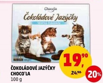 Jazýčky čokoládové Choco'