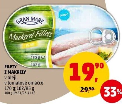 Makrela filety v oleji Gran Mare