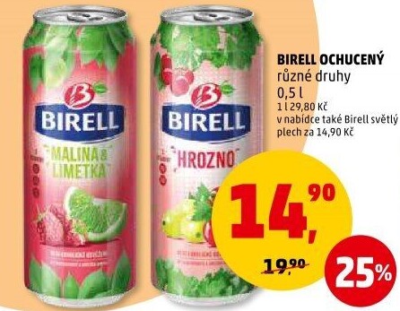Nealkoholické pivo ochucené Birell