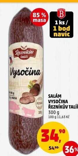Salám Vysočina Řezníkův talíř