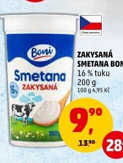 Smetana zakysaná Boni 16%