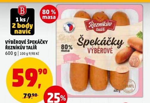 Špekáčky výběrové Řezníkův talíř
