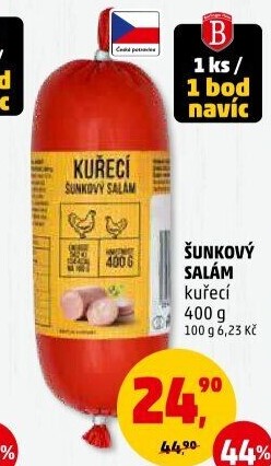Šunkový salám kuřecí